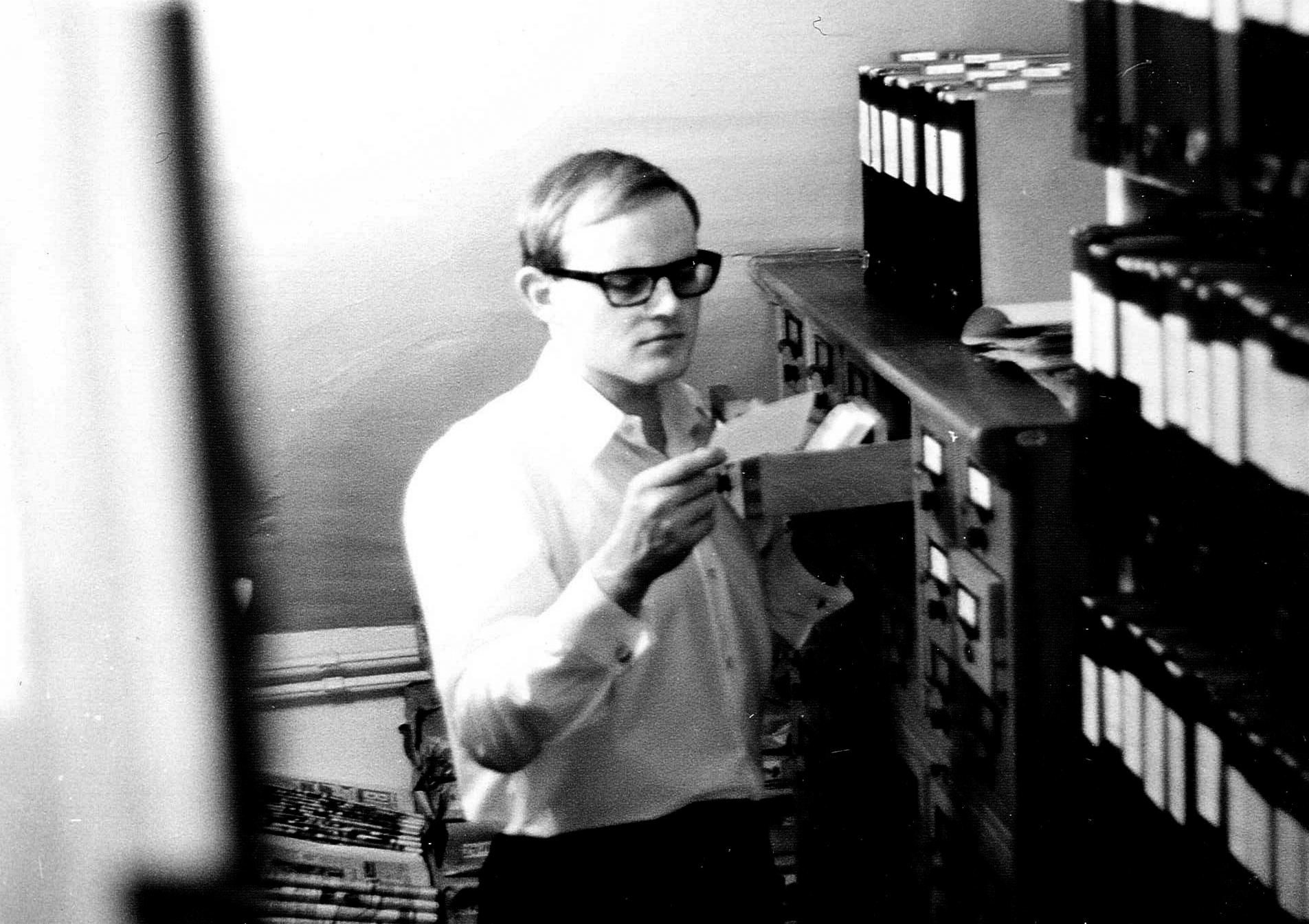 Foto aus den 1960er Jahren von Klaus Urner, Gründer des Archivs für Zeitgeschichte